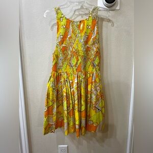 SWF Shirred Yellow & Orange Low Back Pool Side Size Large NWT